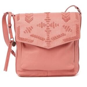 Lucky Brand Rela Large Leather Crossbody Boho Bag